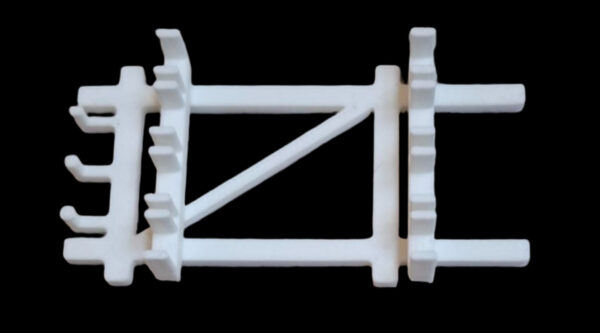 3D-geprinte losse onderdelen van een binnenlader in verschillende schalen: 1op50, 1op87 en 1op24