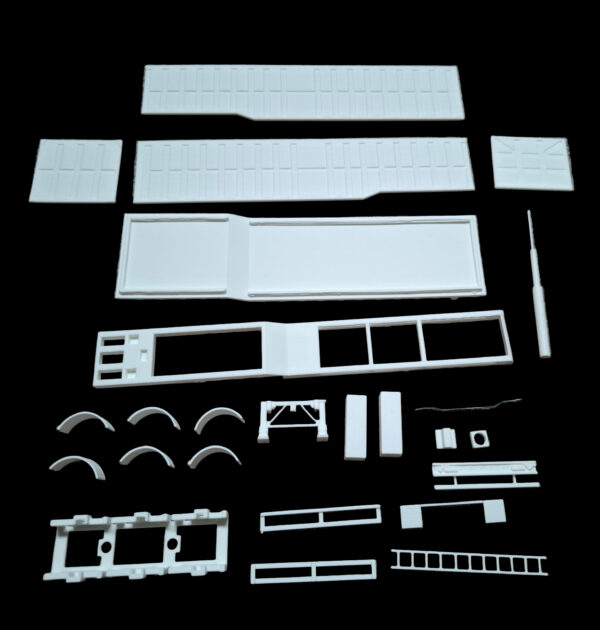 3D-Geprinte Kip Trailer Modelbouw onderdelen